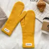 Guantes de Piel de Conejo Dopamina INS Dongdaemun Coreanos para Mujer Invierno Protección contra el Frío Calidez Manoplas Moda Personalizada Cubierta
