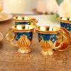 Conjunto de Vinho, Estilo Levemente Luxuoso, Retrô, Móveis Domésticos de Aparência Sofisticada, Relevo de Tulipa, Cantil de Liga de Zinco, Conjunto de Oito Peças