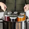 Amazon Explosions Rack de Latas de Aço Inoxidável 304 Pinça Levanta-Latas Conjunto de Rack para Cozinhar no Vapor 12 Polegadas