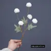 Flores Artificiales Crisantemo Bola de Cebolla de 5 Cabezas Decoración de Salón de Bodas Hotel Atrezzo en Vivo Arreglo Floral Casero Venta al Por Mayor