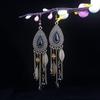 Aretes Turquesa Bohemios Europeos y Americanos Retro Búho Geométricos Atrapasueños Pluma Borla Aretes Mujeres