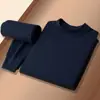Roupa Íntima Térmica 100% Algodão Conjunto de Roupas e Calças de Outono para Homem Suéter de Algodão Puro Camada Base para Mulheres Roupas Térmicas para Meia-Idade e Idosos