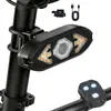 Luz de Señalización Inalámbrica con Control Remoto Alimentada por Energía Solar para Bicicleta con Bocina de Advertencia para Ciclismo Nocturno, Luz Trasera de Advertencia de Giro Izquierdo y Derecho