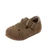 Sapatos Infantis Birkenstock, Sapatos de Couro para Meninas, Sapatos Estilosos e Simples, Novidade Primavera 2025 Sapatos Lona Desenho Animado Estilo Coreano para Meninos
