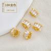 Cor Representa Pacote Ouro 14K Micro Zircônia Contas Cilindricas Pingente Feito à Mão Pulseira DIY Colar Clavícula com Pingente de Contas