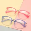 Nuevas Gafas de Metal Redondas de Moda Artísticas Retro para Temperamento Miopía Montura Completa Estudiante Lentes Planos