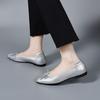 Zapatos tipo Mary Jane de boca baja para mujer 2025 Primavera y Verano Estilo coreano Lazo Slip-On Zapatos de ballet Planos Zapatos de hada suaves
