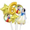 Novo grande DSN branco de neve balão de alumínio terno menina decoração de festa de aniversário balão de folha de alumínio