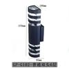 Lámpara de pared para exterior, impermeable, de doble cabezal, arriba y abajo, luminosa, para patio, a prueba de humedad, lámpara colgante de pared rectangular E27 común