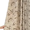 Cortinas Jacquard de Chenilla Estilo Francés Crema 'Jardín Secreto' para Sala de Estar, Dormitorio, Balcón, Decoración del Hogar, Venta al por Mayor Keqiao Shaoxing