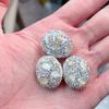 Bola de diamante incrustada con cuentas de cristal de pedrería, cuentas con agujero, cuentas espaciadoras, hechas a mano, material para colgante de pulsera de mano, accesorios de joyería DIY al por mayor