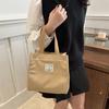 Bolso de Mano Casual Simple de Lona con Nuevo Bolso Artístico de Moda para Lonchera, Bolso Satchel de Mano para Viajero
