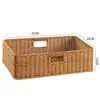 Cesta de Armazenamento para Gabinete Kens Mesa de Centro Japonesa Caixa de Diversos Rattan Sintético Trançado Cesta de Armazenamento para Entrada Casa Caixa de Armazenamento para Mesa
