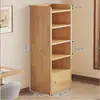 Estante de livros de madeira maciça, estante simples de piso para a sala de estar, prateleira de armazenamento para estudantes, armário de armazenamento multicamadas para quartos de crianças e quartos