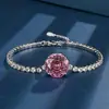 2025 Zhuangshengsheng Joias Europeias e Americanas Retrô Rosa Artificial Lapidação Rosa Pedra Colorida Pulseira Retrô Adornos de Mão Pedra da Heroína 14mm