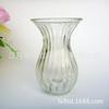 Vaso de vidro por atacado exportação vaso de qualidade listrado mecanismo de garrafa de vidro criativo vaso de vidro branco alto