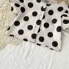 Conjunto de Verano para Niñas 2026 Nuevo Estilo Top de Manga Abullonada de Lunares Pantalones de Pierna Ancha Conjunto Casual de Dos Piezas para Niños Transfronterizo
