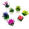 Planta artificial em vaso de flores artificiais bonsai artificial carnudo pequeno vaso de plantas ornamento de carro decoração de mesa carnudo pequena bacia quadrada