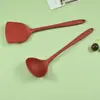 Juego de Dos Piezas de Espátula de Silicona y Cucharón para Sopa Espátula de Silicona para Saltear Sartén Antiadherente Espátula Especial Utensilios de Cocina de Silicona Dropshipping