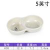 10 Plato de restaurante con sabor a olla caliente de doble rejilla, plato para mojar, plato para condimentar, plato pequeño de porcelana de imitación de melamina, plato de autoservicio sumergido en salsa de soja, plato de vinagre comercial
