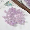 Cuentas redondas de acrílico iridiscente, cuentas sueltas coloridas de luz suave con agujero pasante, cadena para teléfono hecha a mano DIY, pulsera, accesorios de joyería, cuentas sueltas