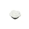 Puxador de Cerâmica para Móveis Gaveta de Armário Buraco Único Moderno Simples Pastoral Preto e Branco Estilo Europeu Buraco Único Redondo Puxador de Flor Rosa
