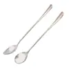 Cuchara Creativa de Acero Inoxidable con Mango Largo para Uso en el Hogar y Restaurante, Cuchara para Mezclar, Cuchara para Café, Cuchara Pequeña de Estilo Coreano para Postres y Té con Leche
