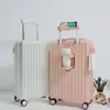 Maleta de Viaje de Moda Estilo Coreano para Mujer, Equipaje Recargable de Gran Capacidad con Ruedas Universales, Maleta de Carrito, Maleta de Cuero, Maleta de Mano de 20 pulgadas
