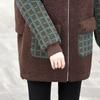 Abrigo de lana de invierno para madre de mediana edad estilo extranjero Noble abrigo para mujeres de mediana edad y mayores acolchado de terciopelo imitación visón terciopelo abrigo acolchado de algodón