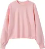 Sudadera Pulóver Corta de Cuello Redondo Estilo Europeo y Americano de 350g, Sudadera Holgada de Otoño para Mujer, Chaqueta Adelgazante con Texto Impreso