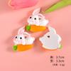 Nova série de desenhos animados de rabanete e coelho, acessórios de resina, atacado, material DIY feito à mão, acessórios para capa de celular, adesivos para geladeira