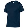 Camiseta Gildan 63000 de manga corta con cuello redondo y estampado en blanco. Camiseta Gildan de algodón puro de 150 g. Camiseta publicitaria personalizada.