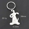 Llavero creativo de metal para hombre y mujer, llavero personalizado, colgante de perro brillante, regalo con logotipo de empresa