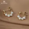Pendientes de Borla de Perlas Retro Franceses Aitong Jewelry Exagerados de Nicho de Gama Alta Barrocos Elegantes Pendientes de Perlas