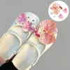 Accesorios para zapatos Croc, piezas para armar tú mismo, flores metálicas tridimensionales de lujo ligero con diamantes y perlas, hebillas de zapato desmontables, decoración de superficie de zapato