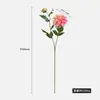 Flores Artificiales de Dalia Accesorios para Fotografía Decoración de Boda Arreglo de Pasillo Flor Falsa Tallo Único Dalia Artificial de 3 Cabezas