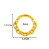 Nuevo Anillo Cerrado Sin Costura de Acero Inoxidable Puro Estilo Europeo y Americano Simple Flor de Corazón Joyería para Piercing de Nariz y Oreja de Henson
