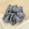 Scrunchie de Tecido Colorido Simples Retrô Moda para o Dia a Dia Tie-Dye Elástico de Cabelo Temperamento Versátil Elástico para Rabo de Cavalo Flor de Cabelo