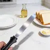 Raspador de crema de acero inoxidable juego de 3 piezas con mango de plástico espátula para pastel de acero inoxidable espátula para hornear multiusos para pastel
