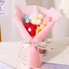 Novo Presente de Dia das Mães Flor de Lã Flor Tricotada Pequeno Buquê de Flores para enviar para mãe para esposa Presente pequeno criativo bom presente