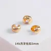 Cobre banhado a ouro 18k pulseira e colar DIY materiais de miçangas artesanais fecho em U fecho de ponta conta de posicionamento fecho acessórios