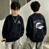 Sudadera con forro polar para niño, elegante ropa de otoño para niños, nuevo modelo 2026, suéter para niño, top de camiseta de manga larga para bebés y niños pequeños