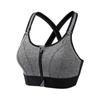 Sujetador deportivo con cremallera frontal ajustable para mujer, ropa interior a prueba de golpes, sin aros de acero, para yoga, espalda cruzada, belleza