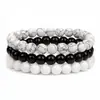 Pulsera de Piedra Natural Transfronteriza de Amazonia Turquesa Hematita Amatista Conjunto de Pulseras Apiladas con Cuentas Joyería al por Mayor
