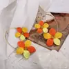 Pendientes de Flores de Rafia Transfronterizos Europeos y Americanos de Primavera y Verano con Diseño de Moda en Forma de Arco y Pendientes Tejidos a Mano en Forma de C