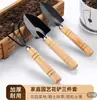 Conjunto de ferramentas para afofar terra de jardinagem de suculentas em casa, pá de plantio para vasos de plantas, pá de flor, ancinho, conjunto de três peças de pás pequenas de ferro