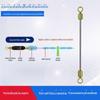 Latão Couro Assento Equipamento de Pesca Pequenos Acessórios Suprimentos de Pesca Extensor Conector de Agulha de Cabeça Dupla Peça de Chumbo Giratório Giratório de Cabeça Dupla