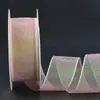 Cinta perlada de colores de 2.5 cm para empaque de ramos de flores, caja de regalo, accesorio para el cabello, materiales para decoración de moños DIY