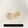 Cuentas Espaciadoras Corazón Corona de Circonia Chapadas en Oro de 14K que Conservan el Color Pulsera de Cristal Hecha a Mano DIY Caja Mágica de Cuentas Accesorios de Joyería