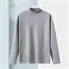 Atacado de Fábrica Camiseta Top de Veludo Gola Meia-Alta Manga Longa Masculina Outono Inverno Tendência Casual Roupa Íntima Camisa Camada Base Quente